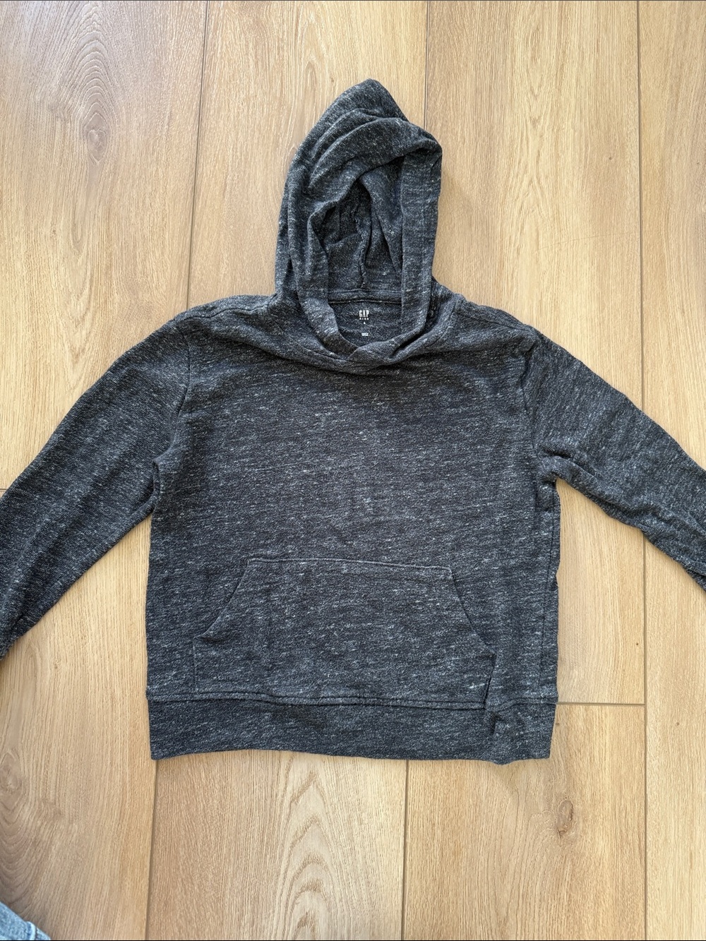 GAP Boys Dark Charcoal Heather Pullover Hoodie Size Small